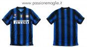 La prima maglia dell'Inter per la stagione 2010-2011 Maglia Inter home 2010-11