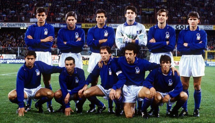 Maglia Italia 1991 nuovo logo FIGC