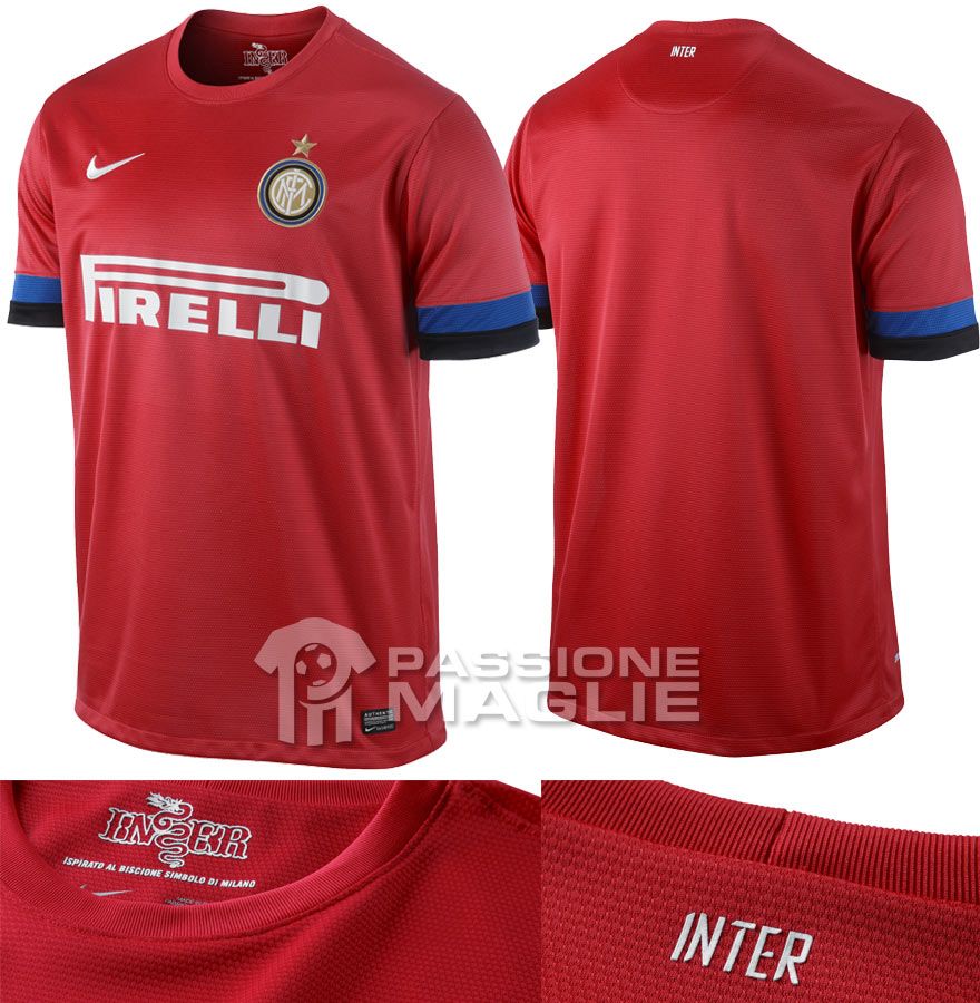 Inter seconda maglia rossa 2012-2013