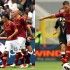 La Roma in campo con la patch che celebra la Hall of Fame giallorossa