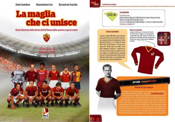 Libro La maglia che ci unisce, maglie AS Roma