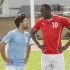Sergio Agüero e Usain Bolt si allenano per il derby di Manchester