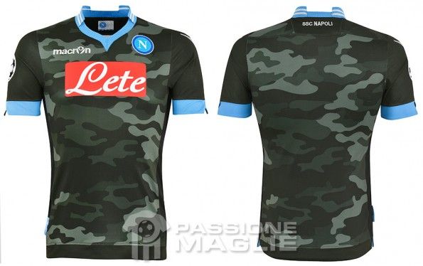 Seconda maglia Napoli mimetica Champions League 2013-14