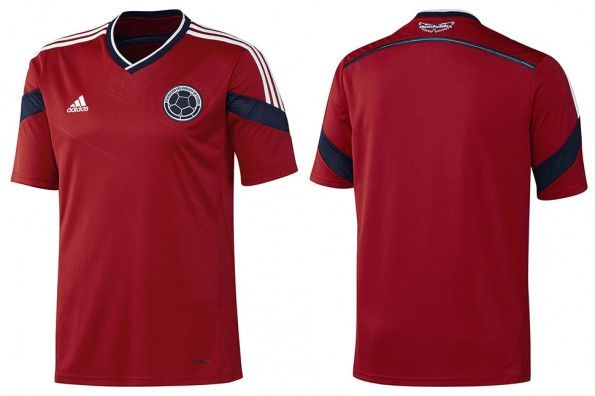 Seconda maglia Colombia rossa 2014