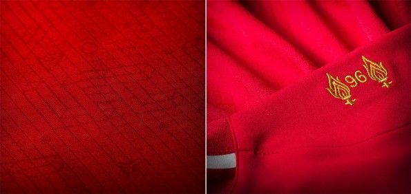 Dettaglio sfondo maglia Liverpool 2014-15
