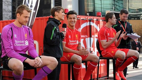 Intervista giocatori Liverpool kit launch