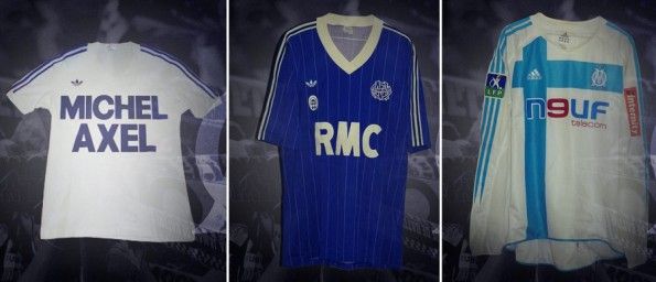 Le maglie adidas del Marsiglia 1975, 1985 e 2005