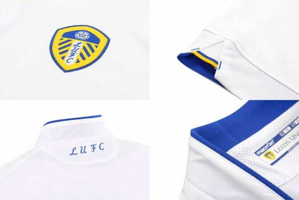 Dettagli prima maglia Leeds 2014-15 Macron