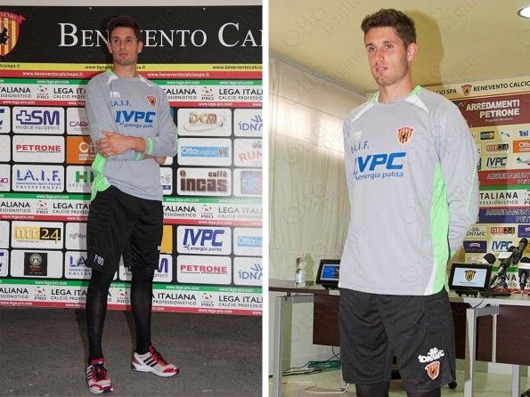 Maglia portiere Benevento 2014-2015 grigia