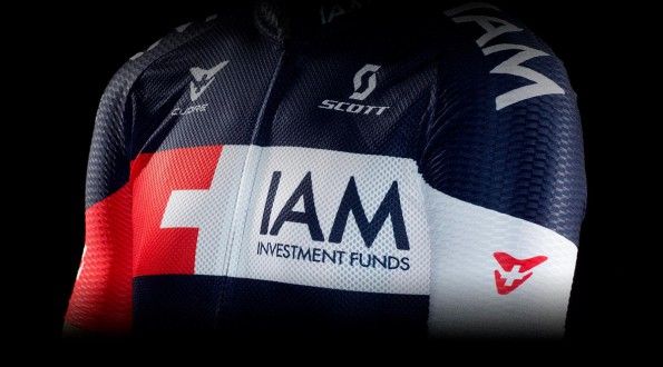 IAM Cycling 2014, maglia original, tessuto, dettaglio