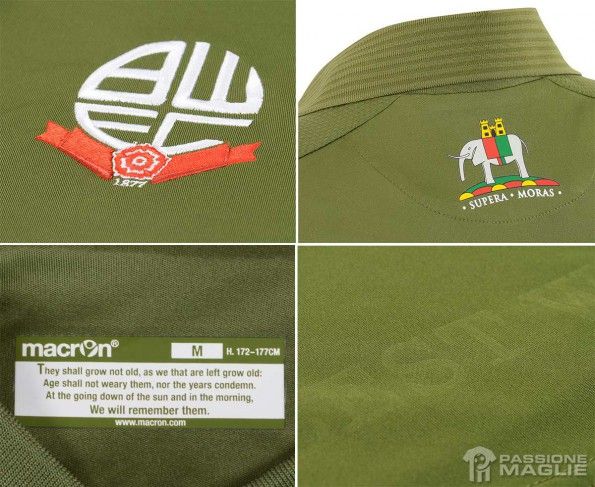 Dettagli terza divisa Bolton-Blesma