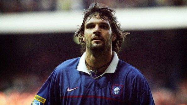 Marco Negri in maglia Rangers