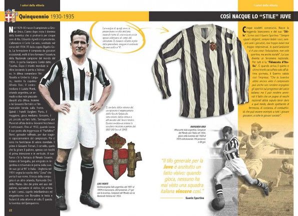 Quinquennio 1930-1935 maglie Juventus
