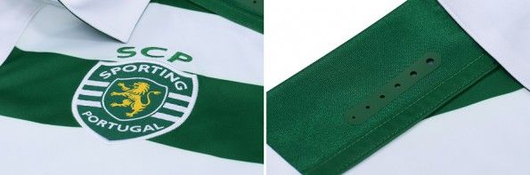 Dettagli parte alta maglia Sporting 2015-2016