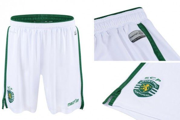 Pantaloncini Sporting Lisbona 2015-2016 bianchi