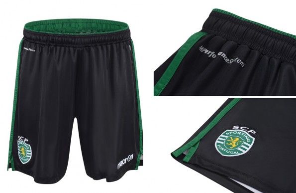 Pantaloncini away Sportin g Lisbona 2015-2016 neri