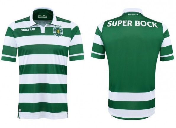 Prima maglia Sporting Lisbona Macron 2015-2016