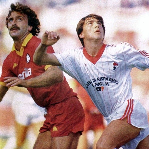 Bari vs Roma, Serie A 1985-1986. Roberto Pruzzo e Giovanni Loseto