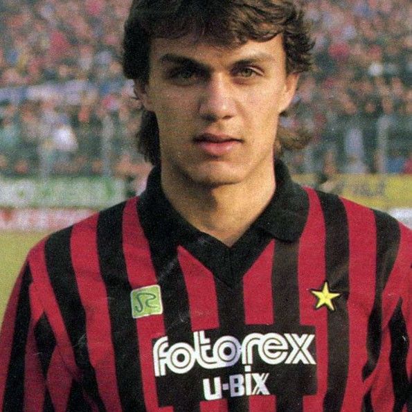 Milan home, 1986. Paolo Maldini