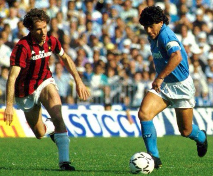 Baresi e Maradona, Napoli-Milan