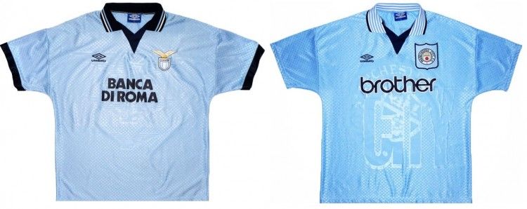 Maglie Lazio e Manchester City 1995-1997