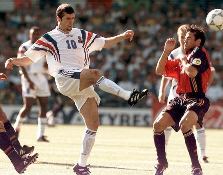 Zidane agli Europei 1996 con la Francia