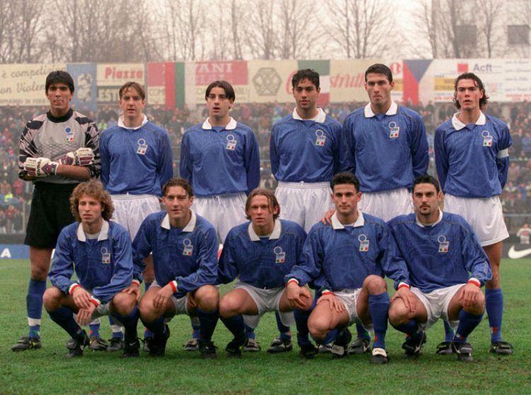 Buffon nel 1995 con l'Italia Under 21