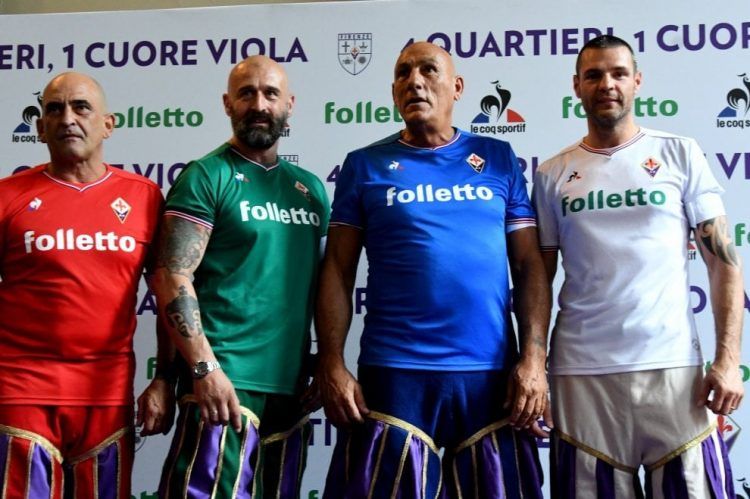 Le maglie della Fiorentina per i 4 quartieri di Firenze