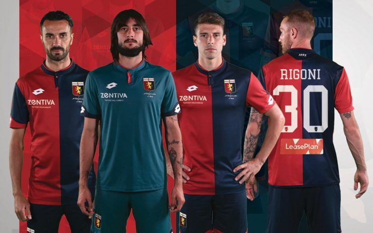 Il nuovo font sulle maglie del Genoa 2017-18