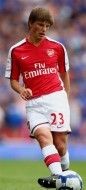 Arshavin con la prima maglia dell'Arsenal Arshavin con la prima maglia dell'Arsenal