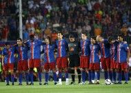 La squadra schierata prima del calcio d'inizio La squadra schierata prima del calcio d'inizio