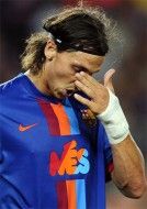 Ibrahimovic con la maglia del Gamper Ibrahimovic con la maglia del Gamper