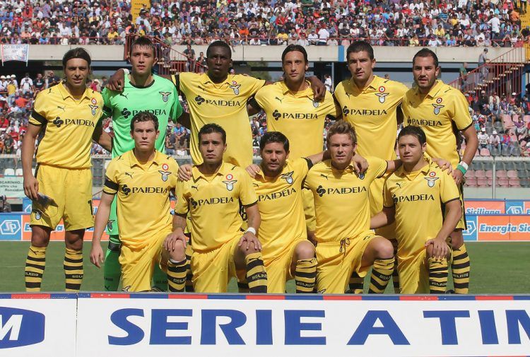 Formazione Lazio a Catania, sponsor Paideia