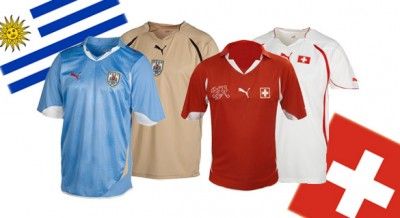 Maglie Uruguay e Svizzera 2010
