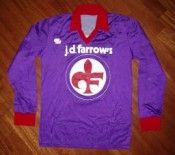 Maglia Fiorentina con sponsor JD Farrows