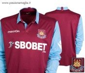 Maglia West Ham United home a maniche lunghe Maglia West Ham home 2010-2011