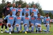 La squadra del Napoli in amichevole contro l'Altipiani Napoli-Altipiani