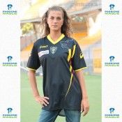 La terza maglia del Lecce di colore nero con inserti giallorossi Terza maglia Lecce 2010-2011