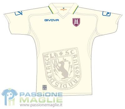 Il disegno della maglia avorio del ChievoVerona 2010-2011 Seconda maglia Chievo