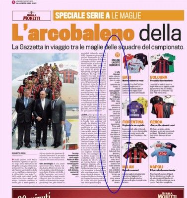 Articolo Gazzetta dello Sport su Passione Maglie