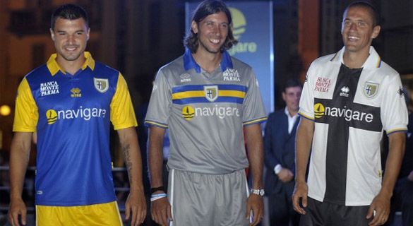 Le tre maglie del Parma 2010-2011