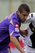 Gamberini in Fiorentina-Parma Contrasto durante la partita Fiorentina-Parma
