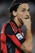 Zlatan Ibrahimovic con la maglia del Milan 2010-2011
