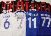 Alcune maglie di Empoli e Milan della collezione di Max Ciabattini