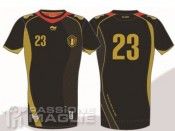 Il disegno della Burrda per la seconda maglia nera del Belgio