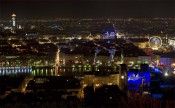 La città di Lione durante la festa delle luci Lione festa delle luci