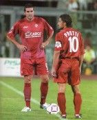 Cristiano Lucarelli e Igor Protti con la maglia del Livorno