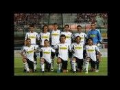 Formazione Cesena prima del match con il Penarol