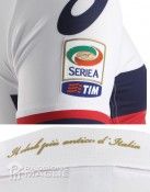 Particolari della seconda maglia del Genoa