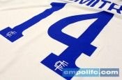 Dettaglio dei numeri applicati sulla maglia bianca dell'Empoli 2011-2012